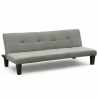 2-seater microfibre sofa bed with Onyx feet for home and waiting rooms ready for bed Buy