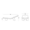 Sunlounger Sunbed Modern Design Polyethylene Garden Pool Slide Low Lita Lounge 