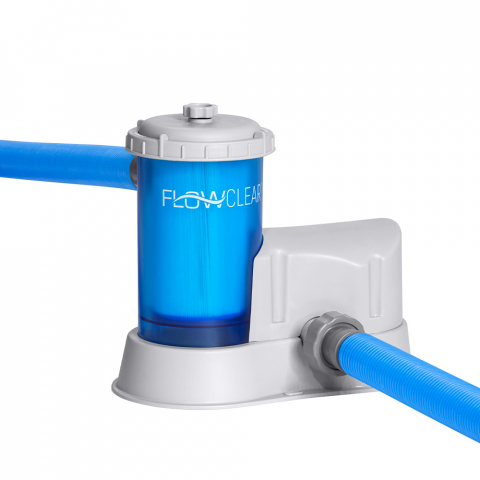 Transparent cartridge filter pump for above ground pool Bestway Flowclear 58675 Promotion