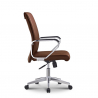Cursus Coffee elegant ergonomic steel leatherette swivel office chair Sale