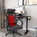 Le Mans Fire sporty height-adjustable leatherette ergonomic gaming office chair On Sale
