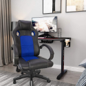 Le Mans Sky leatherette height-adjustable ergonomic sports gaming office chair On Sale