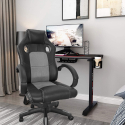 Le Mans Moon leatherette height-adjustable ergonomic sports gaming office chair On Sale