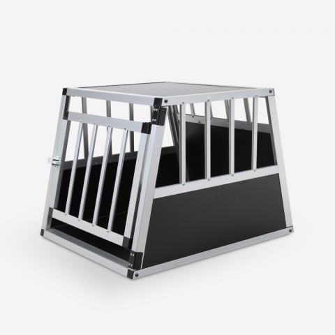 Rigid dog carrier aluminium cage 54x69x50cm Skaut M Promotion