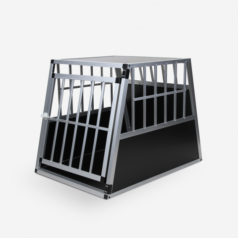 Dog box rigid aluminium cage carrier 65x91x69cm Skaut L Promotion
