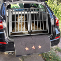 Double rigid dog carrier aluminium cage 104x91x69cm Skaut XL Offers
