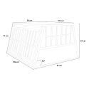 Double rigid dog carrier aluminium cage 104x91x69cm Skaut XL Measures