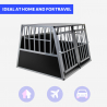 Double rigid dog carrier aluminium cage 104x91x69cm Skaut XL Model