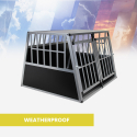 Double rigid dog carrier aluminium cage 104x91x69cm Skaut XL Characteristics