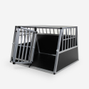 Double rigid dog carrier aluminium cage 104x91x69cm Skaut XL Sale