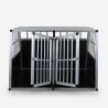 Double rigid dog carrier aluminium cage 104x91x69cm Skaut XL Discounts
