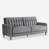2 seater sofa bed clic clac velvet fabric classic design Fluffy Model