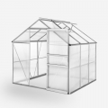 Aluminium polycarbonate garden greenhouse 183x185x205cm Vanilla Promotion