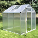 Aluminium polycarbonate garden greenhouse 183x185x205cm Vanilla Catalog