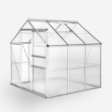 Aluminium polycarbonate garden greenhouse 183x185x205cm Vanilla On Sale