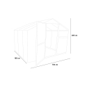 Aluminium polycarbonate garden greenhouse 183x185x205cm Vanilla Cost