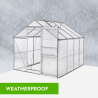Polycarbonate aluminium greenhouse 183x245x205cm Laelia Price