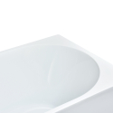 Panarea freestanding rounded corner fibreglass resin bathtub 