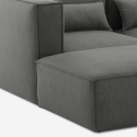 Modern modular 2-seater modular fabric sofa with Solv ottoman Discounts