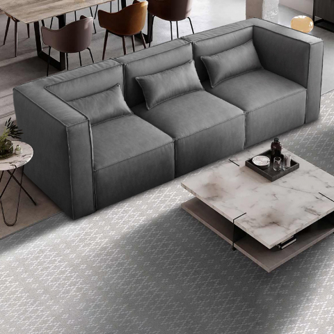 Modern 3-seater modular fabric sofa Solv Promotion