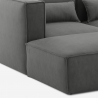 Modern modular 3-seater modular fabric sofa with Solv ottoman Characteristics