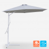 Umbrella 3 meters off-center arm white hexagonal steel anti UV Dorico Sale