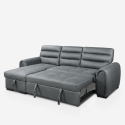 3 seater corner leatherette sofa bed Imperator storage peninsula Offers