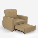 Space-saving modern design single armchair bed with armrests Brooke Characteristics