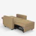 Space-saving modern design single armchair bed with armrests Brooke Price