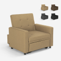 Space-saving modern design single armchair bed with armrests Brooke Offers