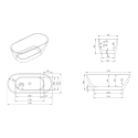 Designer Freestanding Oval Bathtub with Independent installation Coo Choice Of
