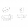 Designer Freestanding Oval Bathtub with Independent installation Coo Choice Of