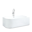 Panarea freestanding rounded corner fibreglass resin bathtub On Sale