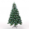 Artificial Christmas tree green 210cm PVC branches snow decorations Tampere Offers