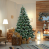 Christmas tree with artificial fake snow 180cm decorated Manitoba On Sale