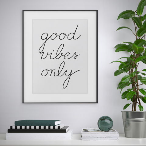 Print poster painting aphorisms phrases frame 40x50cm Variety Baik Promotion