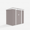 Box galvanized steel sheet resistant pre-painted gray Alps garden shed 201x121x176cm Bulk Discounts