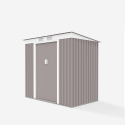 Box galvanized steel sheet resistant pre-painted gray Alps garden shed 201x121x176cm Sale