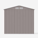 Box in gray galvanized sheet metal shed garden tools Chalet 213x127x195cm Choice Of