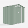 Garden shed box in sheet metal for tools Chalet NATURE 213x127x195cm Bulk Discounts