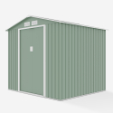 Green galvanized sheet metal shed garden toolbox St.Moritz NATURE 213x191x195cm Discounts
