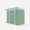 Garden shed galvanized sheet metal green toolbox Tyrol NATURE 257X142x184cm Sale