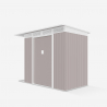 Gray galvanized sheet metal shed Tyrol garden tool box 257X142x184cm Discounts