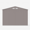Heavy duty solid gray sheet metal box for garden storage tools Ortisei 277x191x202cm Choice Of