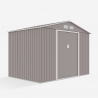 Heavy duty solid gray sheet metal box for garden storage tools Ortisei 277x191x202cm Model