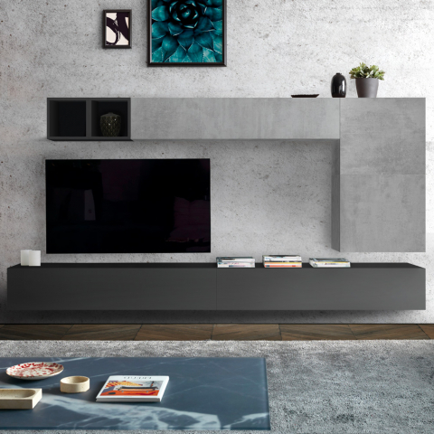 Modern design living room modular TV stand wall system Infinity 95