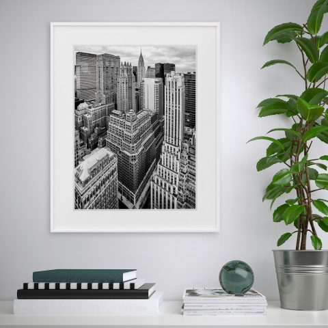 Picture frame print urban landscape black and white 40x50cm Variety Grad Promotion