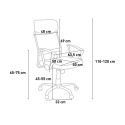 Ergonomic upholstered office chair breathable fabric Adflatus Model