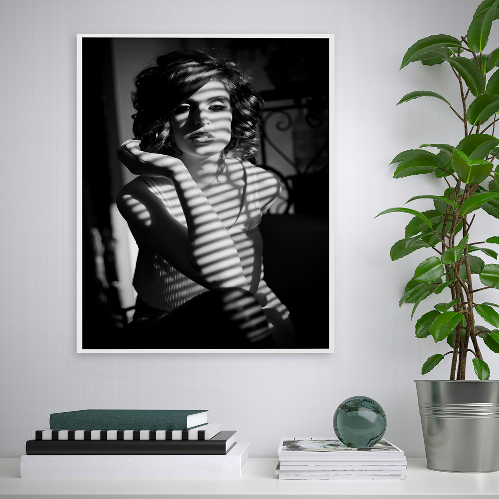 Print Photography Female Subject Painting Black And White 40x50cm Variety Wahine