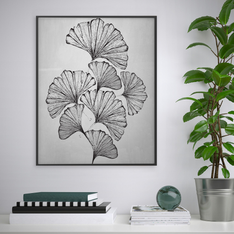 Print leaves black and white picture minimalist design 40x50cm Variety Masamba Promotion